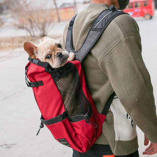 Pet Carrier Backpack For Dogs Double Shoulder Portable Travel Backpack Outdoor Dog Carrier